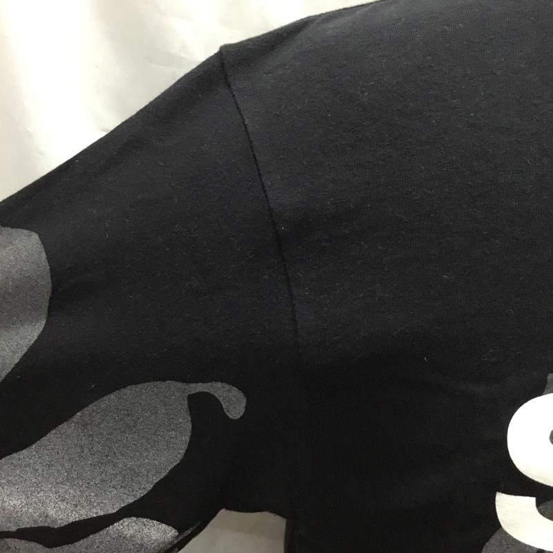 ステューシー STUSSY Tシャツ 半袖 半袖カットソー プリントTシャツ クルーネックカットソー M プリント 黒 / ブラック /  メンズ USED 古着 中古 10119722