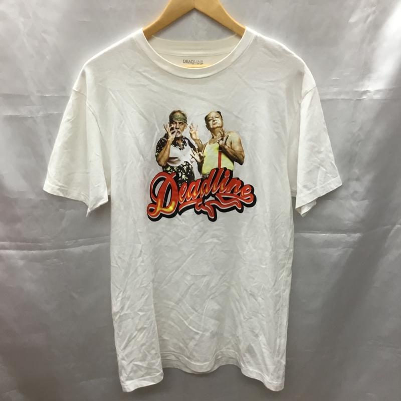 デッドライン DEADLINE Tシャツ 半袖 M プリント 白 / ホワイト /  メンズ USED 古着 中古 10109711