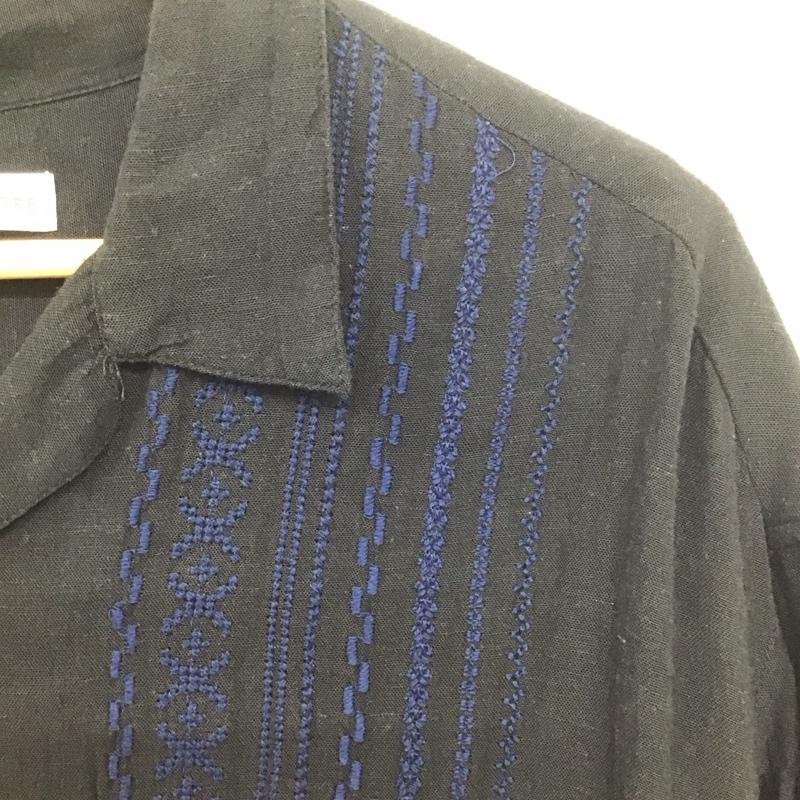 フリークスストア FREAK S STORE シャツ、ブラウス 半袖 半袖シャツ 刺繍シャツ カラーシャツ M 刺繍 黒 / ブラック /  メンズ USED 古着 中古 10132799