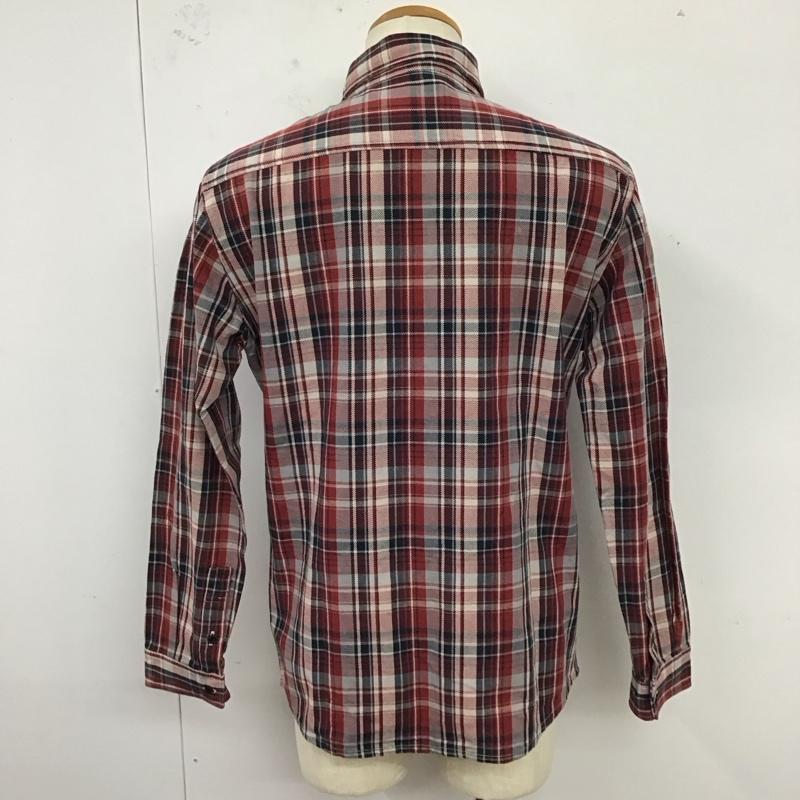 クラクト CLUCT シャツ、ブラウス 長袖 ボタンダウン ワークシャツ ワッペン L チェック マルチカラー / マルチカラー /  メンズ USED 古着 中古 10121374