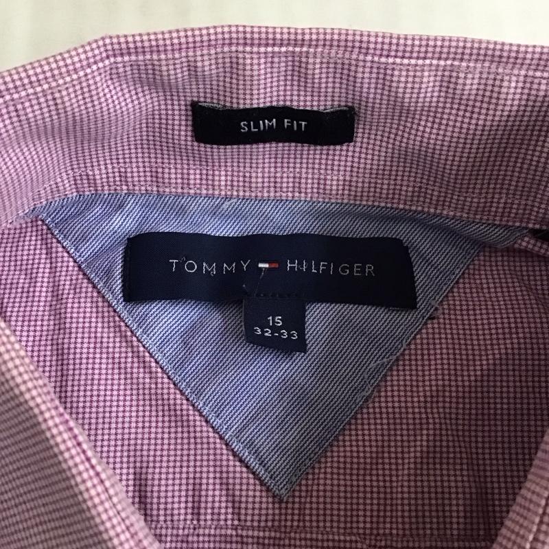 トミーヒルフィガー TOMMY HILFIGER シャツ、ブラウス 長袖 長袖シャツ カラーシャツ ポケットシャツ 長袖カットソー チェックシャツ チェック 紫 / パープル /  メンズ USED 古着 中古 10116431
