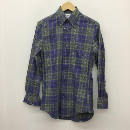 ブルックスブラザーズ BROOKS BROTHERS シャツ、ブラウス 長袖 ネルシャツ XS チェック 青 / ブルー / X 緑 / グリーン / X 黄 / イエロー / X 黒 / ブラック /  メンズ USED 古着 中古 10130237