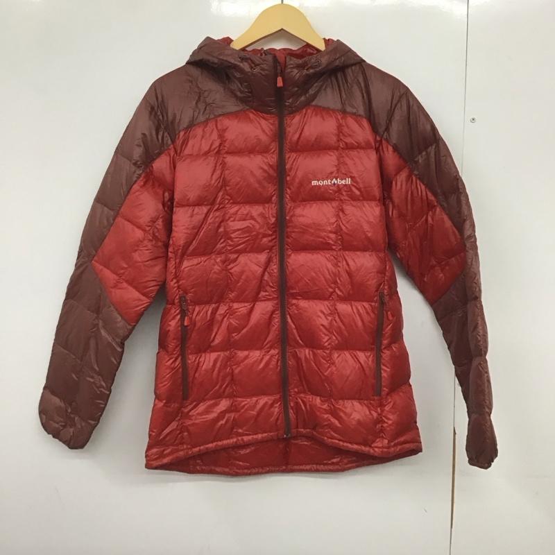 モンベル mont-bell ジャケット、上着 ダウンジャケット 1101464 ジップアップジャケット ナイロンジャケット アウター ダウンジャケット M ロゴ、文字 赤 / レッド /  メンズ USED 古着 中古 10147772