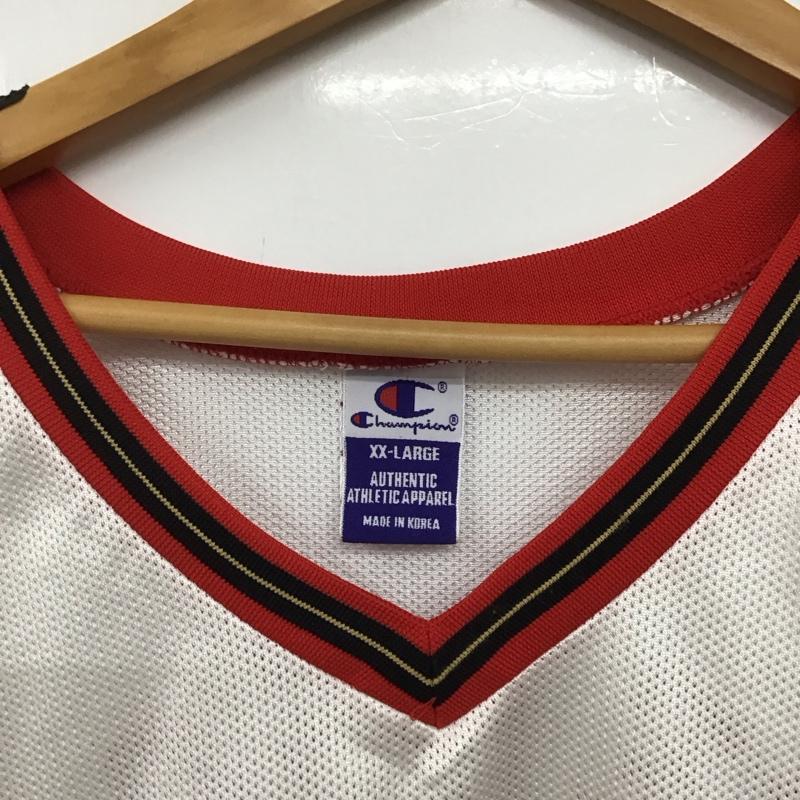 チャンピオン Champion タンクトップ タンクトップ タンクトップ ノースリーブカットソー クルーネック ユニフォーム XXL ロゴ、文字 白 / ホワイト /  メンズ USED 古着 中古 10144190