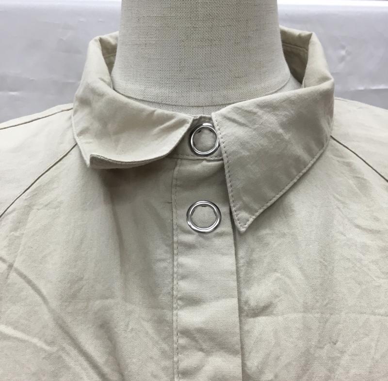 ザラ ZARA シャツ、ブラウス 半袖 ノースリーブシャツ 前ボタン ノースリーブカットソー XS 無地 ベージュ / ベージュ /  レディース USED 古着 中古 10115798
