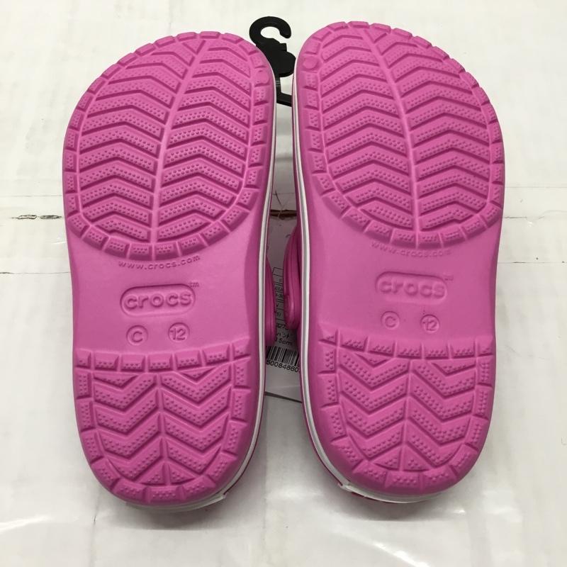 クロックス crocs シューズ シューズ crocbamd clog k 18.5cm 18.5cm 無地 桃 / ピンク /  ガールズ USED 古着 中古 10122297