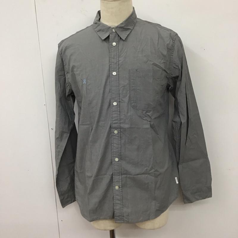 アール・ニューボールド R.NEWBOLD シャツ、ブラウス 長袖 胸ポケット XL ワンポイント 灰 / グレー /  メンズ USED 古着 中古 10118111