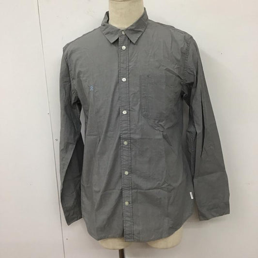 アール・ニューボールド R.NEWBOLD シャツ、ブラウス 長袖 胸ポケット XL ワンポイント 灰 / グレー /  メンズ USED 古着 中古 10118111