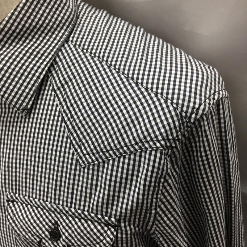 ディーゼル DIESEL シャツ、ブラウス 長袖 長袖シャツ カラーシャツ ポケットシャツ 長袖カットソー チェックシャツ S チェック 白 / ホワイト / X 黒 / ブラック /  メンズ USED 古着 中古 10117723