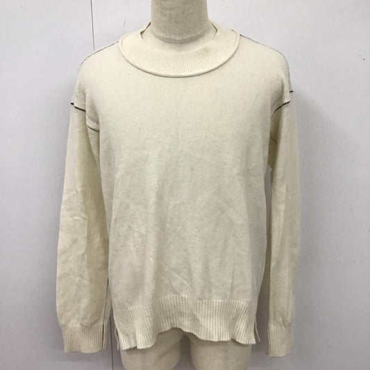 ディーゼル DIESEL ニット、セーター 長袖 配色ステッチ L 無地 白 / ホワイト /  メンズ USED 古着 中古 10118334