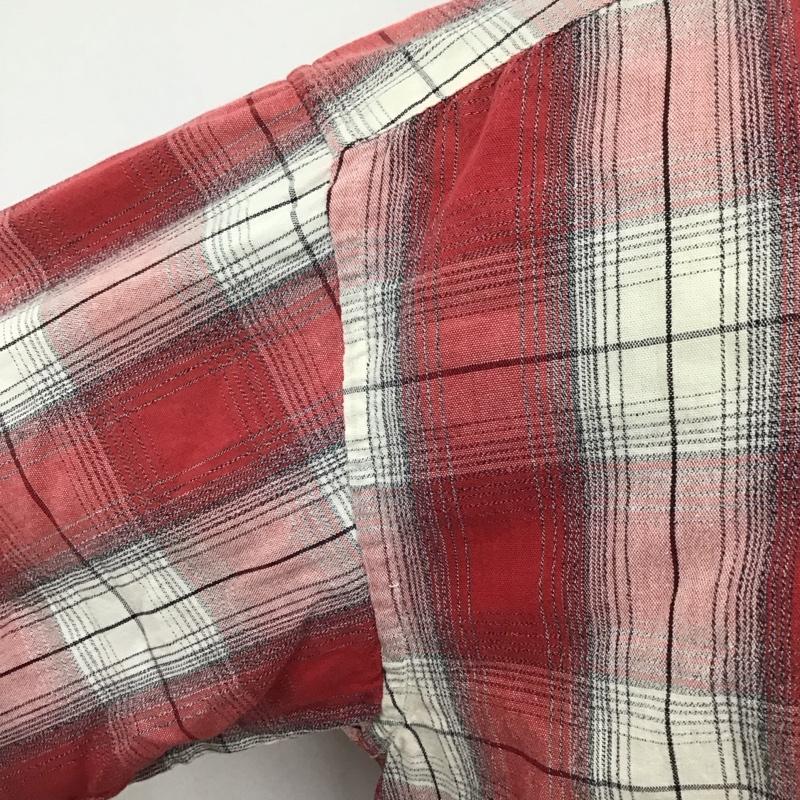 トミーヒルフィガー TOMMY HILFIGER シャツ、ブラウス 半袖 コットン ボタンダウン チェック L ワンポイント 白 / ホワイト / X 赤 / レッド / X 黒 / ブラック /  メンズ USED 古着 中古 10119637