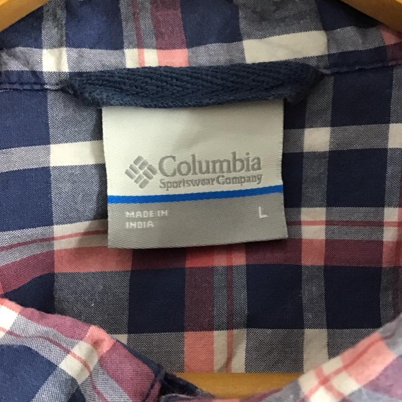 コロンビア Columbia シャツ、ブラウス 半袖 半袖シャツ チェックシャツ ボタンダウンシャツ L チェック マルチカラー / マルチカラー /  メンズ USED 古着 中古 10129653