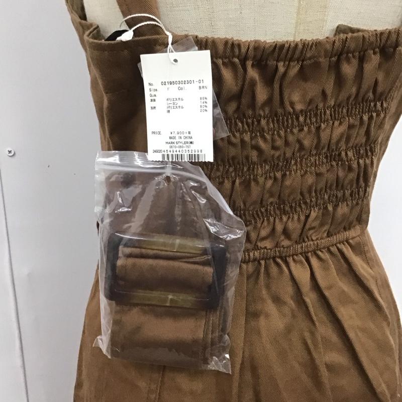 ダズリン dazzlin ワンピース ロングスカート 021950302301 フロントボタンマキシジャンスカ FREE 無地 茶 / ブラウン /  レディース USED 古着 中古 10107575