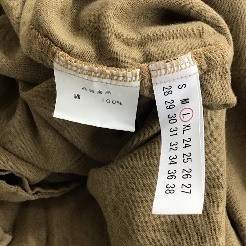 メイプル melple シャツ、ブラウス 長袖 長袖シャツ カラーシャツ ポケットシャツ 長袖カットソー L 無地 ベージュ / ベージュ /  メンズ USED 古着 中古 10120317