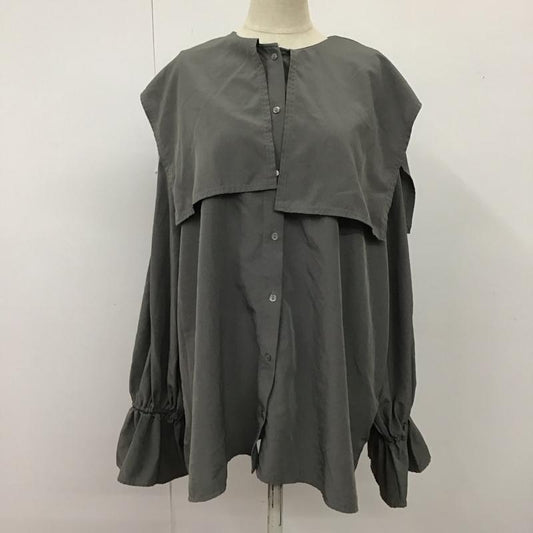 ディスコート Discoat シャツ、ブラウス 長袖 FREE 無地 灰 / グレー /  レディース USED 古着 中古 10113992