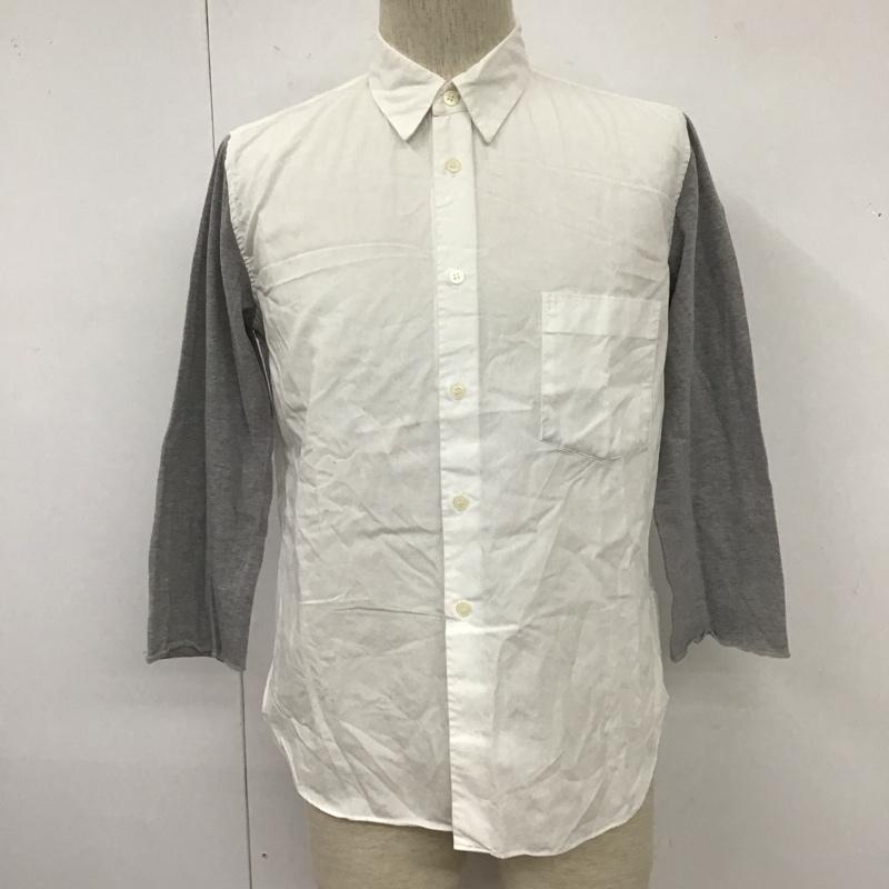 ブラックコムデギャルソン BLACK COMME des GARCONS シャツ、ブラウス 長袖 長袖シャツ カジュアルシャツ カラーシャツ M 無地 白 / ホワイト / X 灰 / グレー /  メンズ USED 古着 中古 10111663