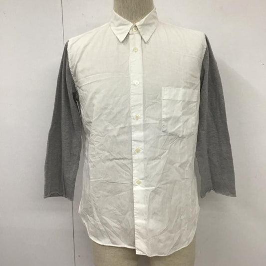 ブラックコムデギャルソン BLACK COMME des GARCONS シャツ、ブラウス 長袖 長袖シャツ カジュアルシャツ カラーシャツ M 無地 白 / ホワイト / X 灰 / グレー /  メンズ USED 古着 中古 10111663
