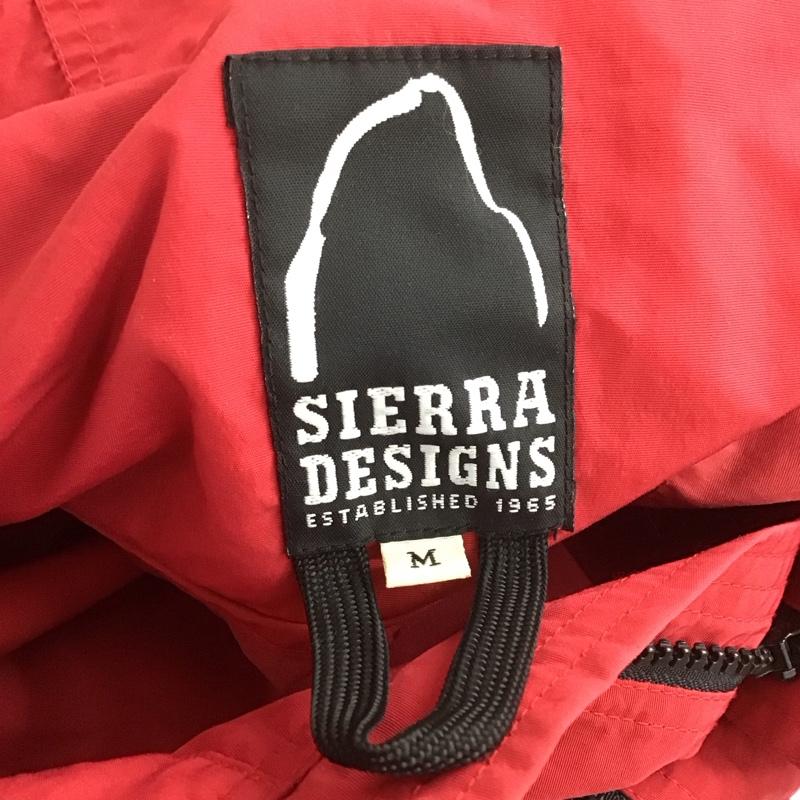 シェラデザイン SIERRA DESIGNS ジャケット、上着 ジャンパー、ブルゾン ナイロンジャケット ジップアップカラージャケット カジュアルジャケット フード付きジャケット M ロゴ、文字 赤 / レッド /  メンズ USED 古着 中古 10106972