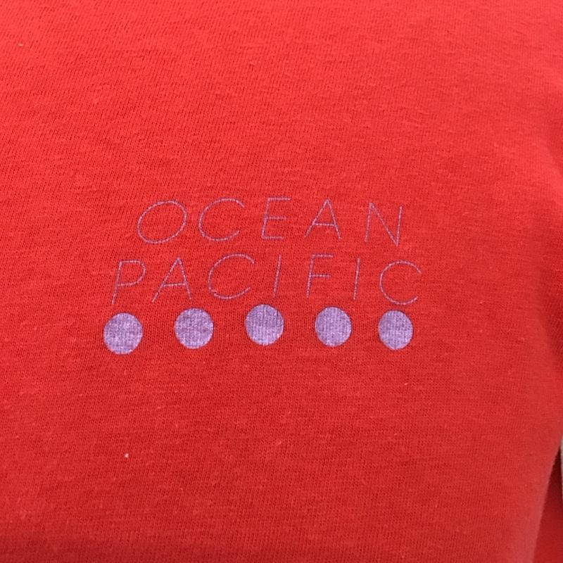 オーシャンパシフィック ocean pacific Tシャツ 半袖 クルーネック バックプリント OP M ロゴ、文字 赤 / レッド /  メンズ USED 古着 中古 10121342