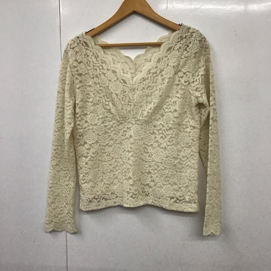 ミスティウーマン mysty woman カットソー 長袖 レース FREE 無地 アイボリー / アイボリー /  レディース USED 古着 中古 10130375