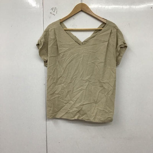 ローリーズファーム LOWRYS FARM カットソー 半袖 FREE 無地 ベージュ / ベージュ /  レディース USED 古着 中古 10129661