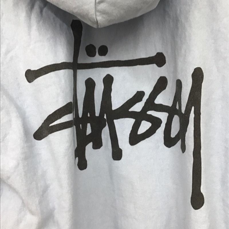 ステューシー STUSSY パーカー 長袖 長袖パーカー プルオーバーパーカー スウェット M ロゴ、文字 水色 / ライトブルー /  メンズ USED 古着 中古 10149284