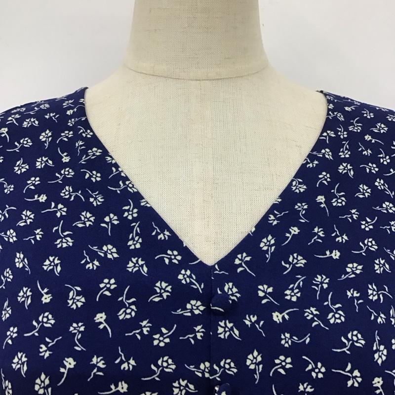 スライ SLY ワンピース ロングスカート 030fsr33-4720 TINYFLOWERFRILLワンピース ロングワンピース フレアスカート 2 総柄 青 / ブルー /  レディース USED 古着 中古 10109232