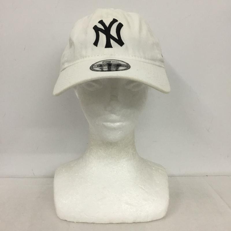 ニューエラ NEW ERA 帽子 キャップ NY ニューヨーク ヤンキース 9TWENTY ロゴ、文字 白 / ホワイト /  メンズ USED 古着 中古 10150007