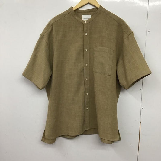 フリークスストア FREAK S STORE シャツ、ブラウス 半袖 半袖シャツ ノーカラーシャツ 前ボタン M 無地 ベージュ / ベージュ /  メンズ USED 古着 中古 10144954