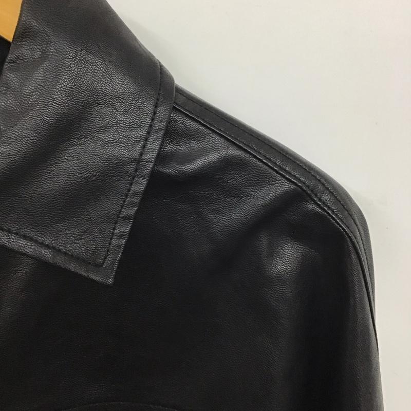 ニコアンド niko and... シャツ、ブラウス 長袖 長袖シャツ フェイクレザーシャツ FREE 無地 黒 / ブラック /  レディース USED 古着 中古 10146685