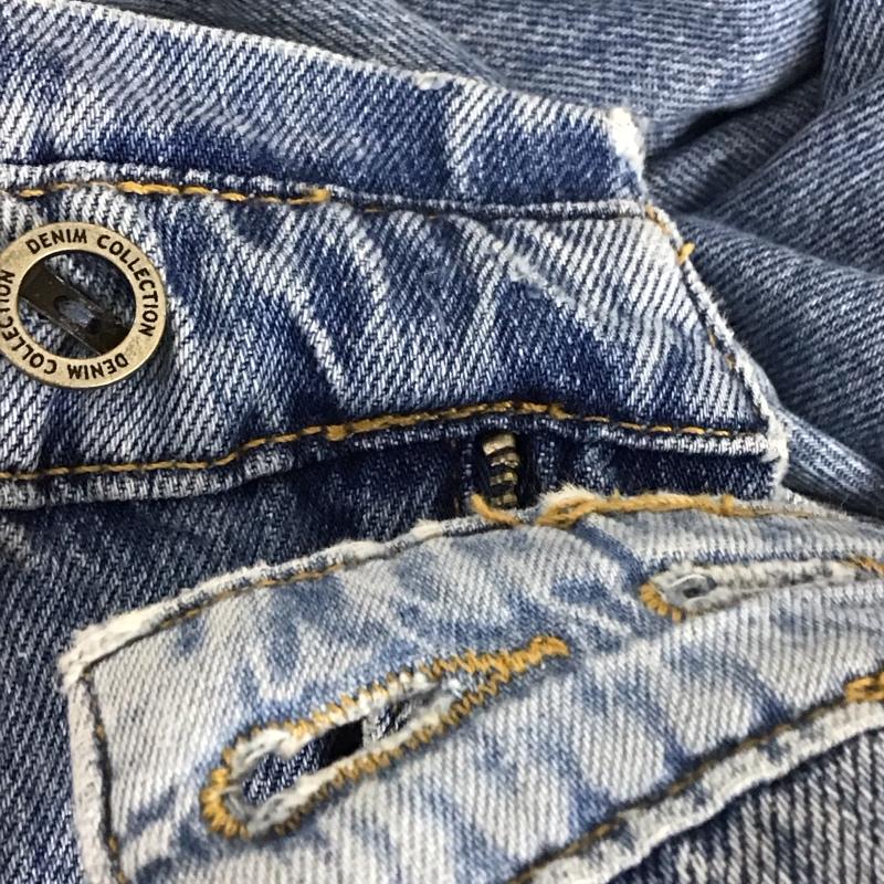 ザラ ZARA パンツ デニム、ジーンズ 5862 059 406 ウエストギャザー ハイウエスト 無地 青 / ブルー /  レディース USED 古着 中古 10109725
