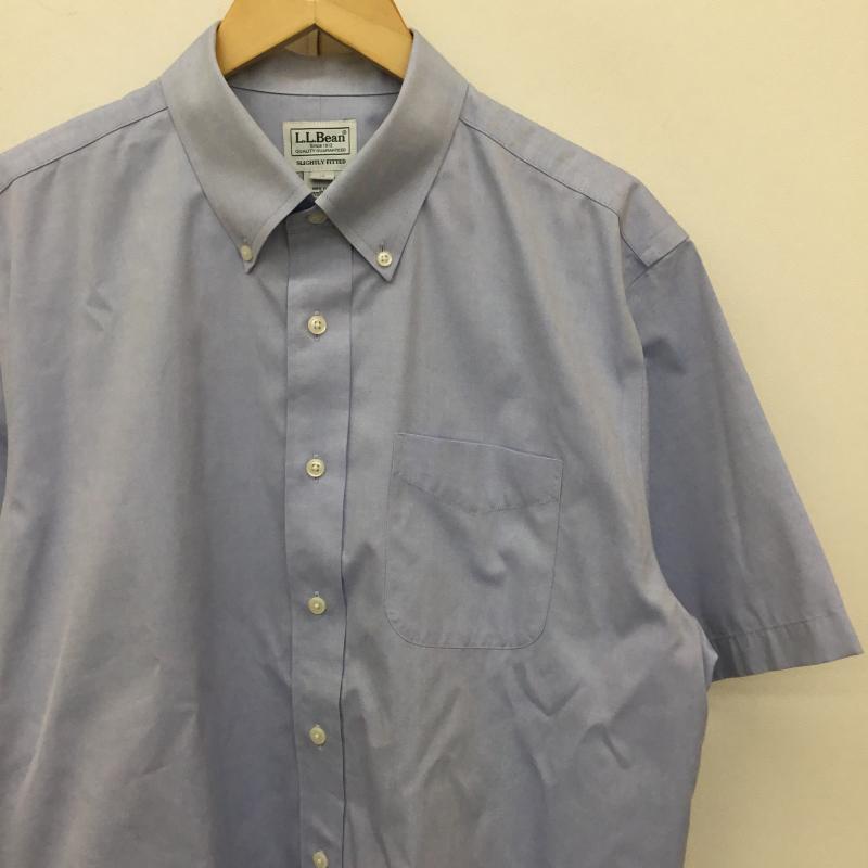 エルエルビーン L.L.Bean シャツ、ブラウス 半袖 501767 L 無地 青 / ブルー /  メンズ USED 古着 中古 10135118