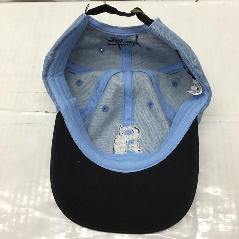 ステューシー STUSSY 帽子 キャップ Vintage S Low Pro Cap Sロゴ 刺繍 水色 / ライトブルー / X 黒 / ブラック /  メンズ USED 古着 中古 10116453