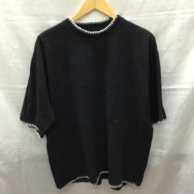 ニコアンド niko and... Tシャツ 半袖 H222MC11TO ブランケットステッチTシャツ S 無地 黒 / ブラック /  メンズ USED 古着 中古 10117760