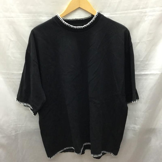 ニコアンド niko and... Tシャツ 半袖 H222MC11TO ブランケットステッチTシャツ S 無地 黒 / ブラック /  メンズ USED 古着 中古 10117760