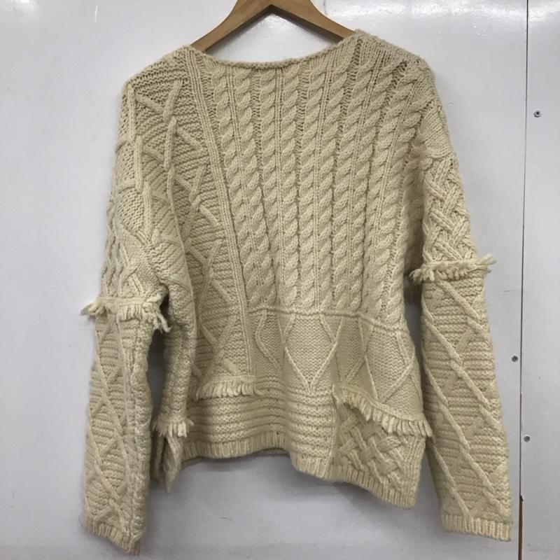 ザラ ZARA ニット、セーター 長袖 S 無地 アイボリー / アイボリー /  レディース USED 古着 中古 10139857