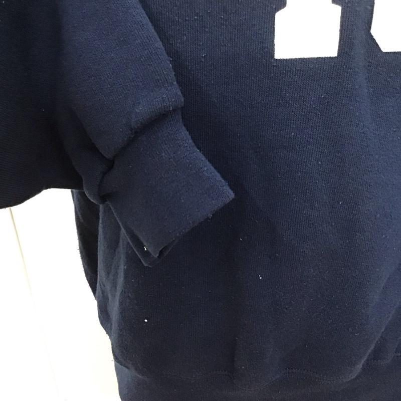 ソフィー SOFFE トレーナー 長袖 長袖トレーナー スウェット クルーネック リブスウェットカットソー L ロゴ、文字 紺 / ネイビー /  メンズ USED 古着 中古 10123760