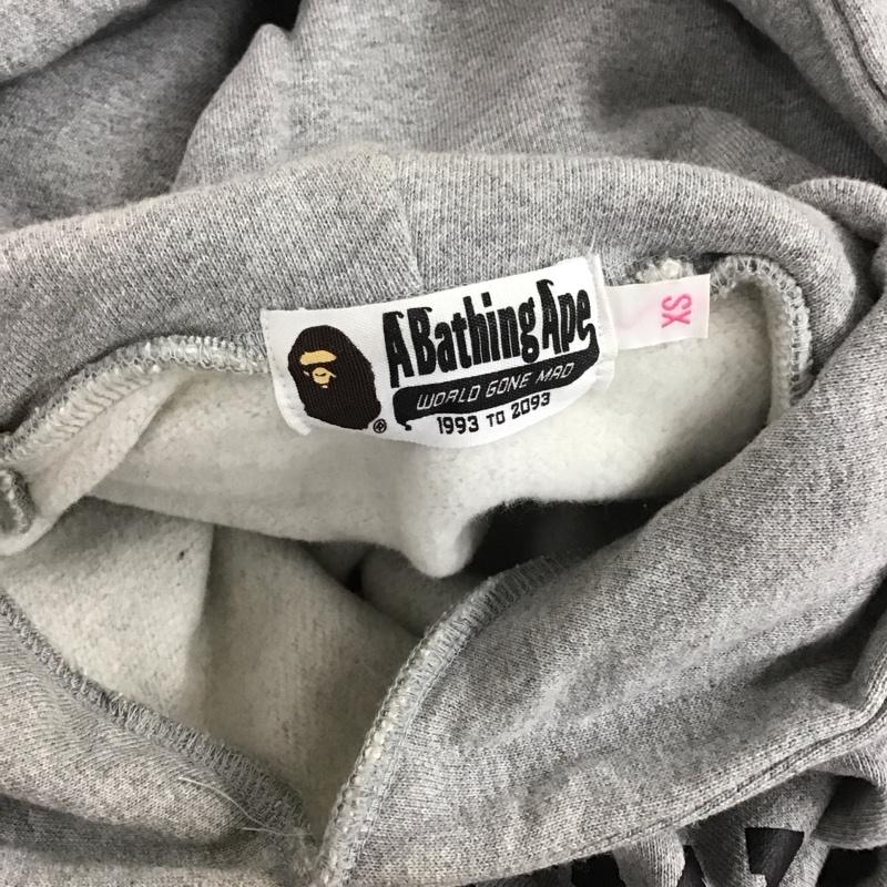 アベイシングエイプ A BATHING APE ワンピース ひざ丈スカート スウェットワンピース XS 無地 灰 / グレー /  レディース USED 古着 中古 10111416