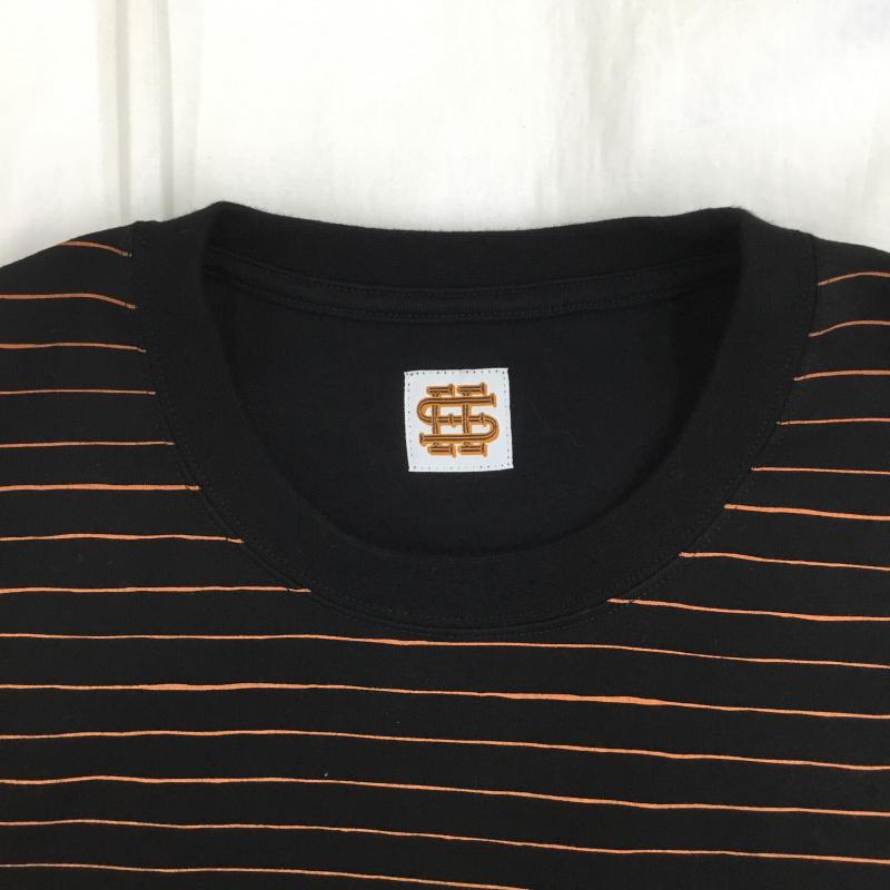 シーシー SEE SEE Tシャツ 半袖 L ボーダー柄 黒 / ブラック /  メンズ USED 古着 中古 10110359