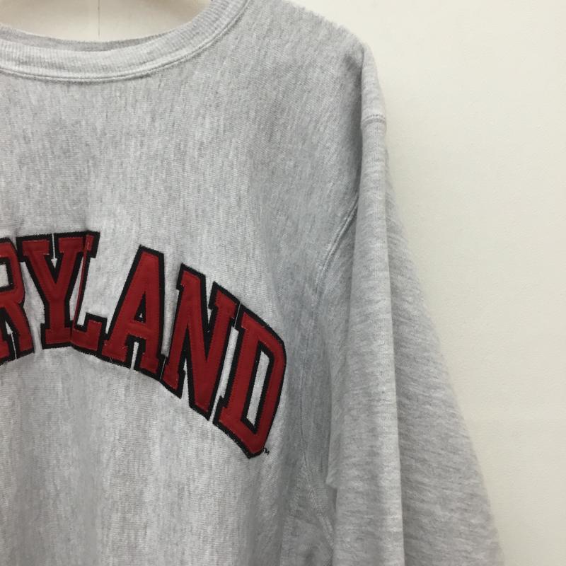 チャンピオン Champion トレーナー 長袖 90’s リバースウィーブ XL ロゴ、文字 灰 / グレー /  メンズ USED 古着 中古 10112606