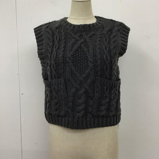 ザラ ZARA ベスト ベスト ニットベスト ノースリーブ プルオーバーニット S 無地 灰 / グレー /  レディース USED 古着 中古 10118525