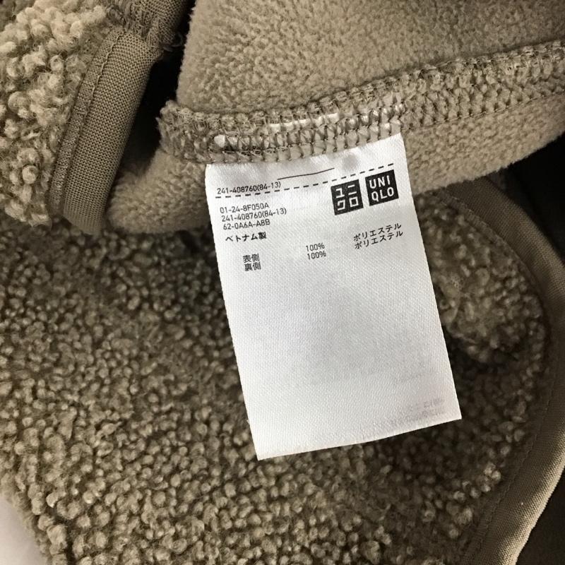 ユニクロ UNIQLO ジャケット、上着 ジャケット、ブレザー 241-408760 フリースノーカラージャケット L 無地 茶 / ブラウン /  レディース USED 古着 中古 10130308
