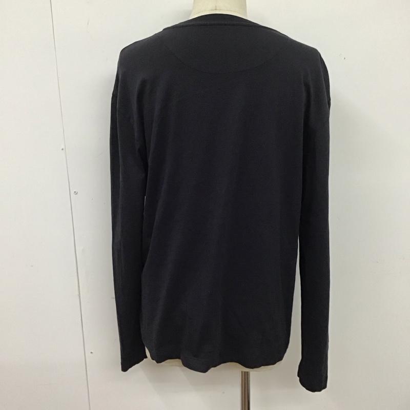 ジルサンダー JIL SANDER Tシャツ 長袖 J47GC0002 クルーネック カットソー ロンT L ロゴ、文字 紺 / ネイビー /  メンズ USED 古着 中古 10124963