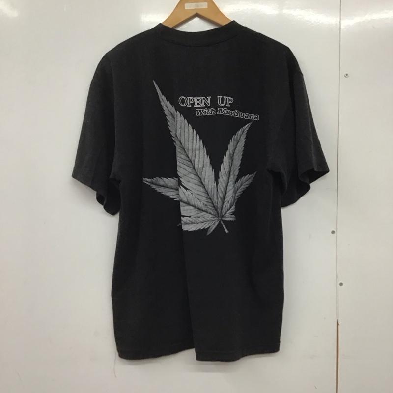 古着 USED Tシャツ 半袖 半袖カットソー プリントTシャツ クルーネックカットソー L プリント 黒 / ブラック /  メンズ USED 古着 中古 10145538