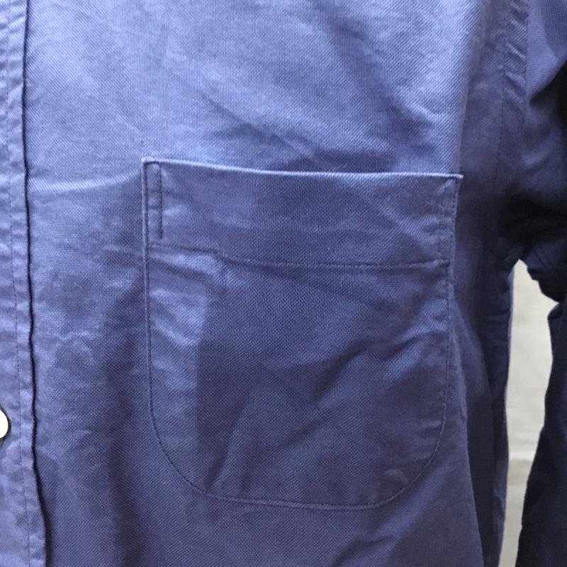 インディビジュアライズドシャツ INDIVIDUALIZED SHIRTS シャツ、ブラウス 長袖 ボタンダウンシャツ 無地 紺 / ネイビー /  メンズ USED 古着 中古 10108879