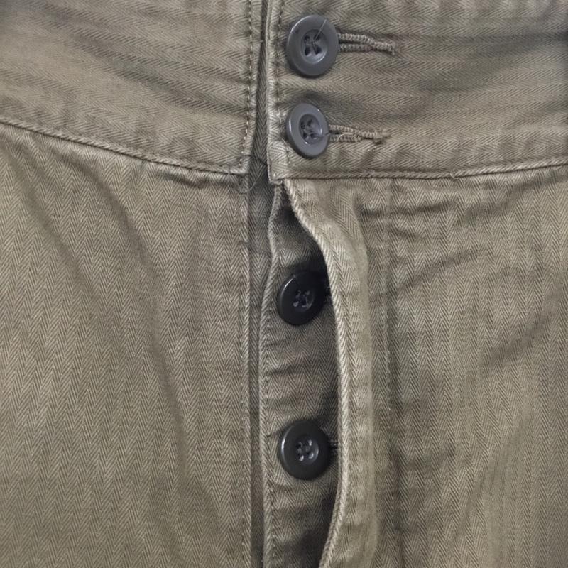 ミリタリー ミリタリー パンツ ワークパンツ、ペインターパンツ フランス軍 M47 レプリカ カーゴパンツ ワイドパンツ カジュアルパンツ 無地 カーキ / カーキ /  メンズ USED 古着 中古 10115639