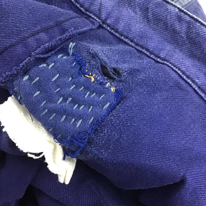 古着 USED パンツ デニム、ジーンズ デニムパンツ ワイドパンツ カジュアルパンツ 無地 青 / ブルー /  メンズ USED 古着 中古 10140621