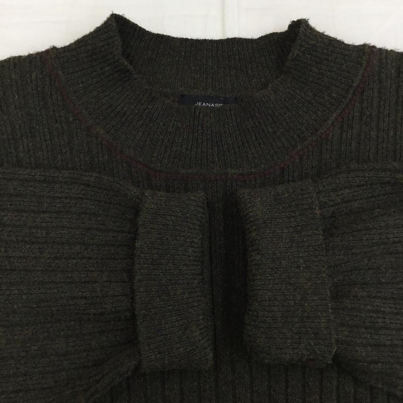 ジーナシス JEANASIS ニット、セーター 長袖 JS064135MN FREE 無地 カーキ / カーキ /  レディース USED 古着 中古 10138244