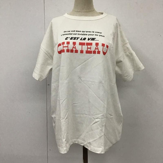 スローブイエナ SLOBE IENA Tシャツ 半袖 23-070-912-0350-2-0 クルーネック ロゴ、文字 白 / ホワイト /  レディース USED 古着 中古 10115086
