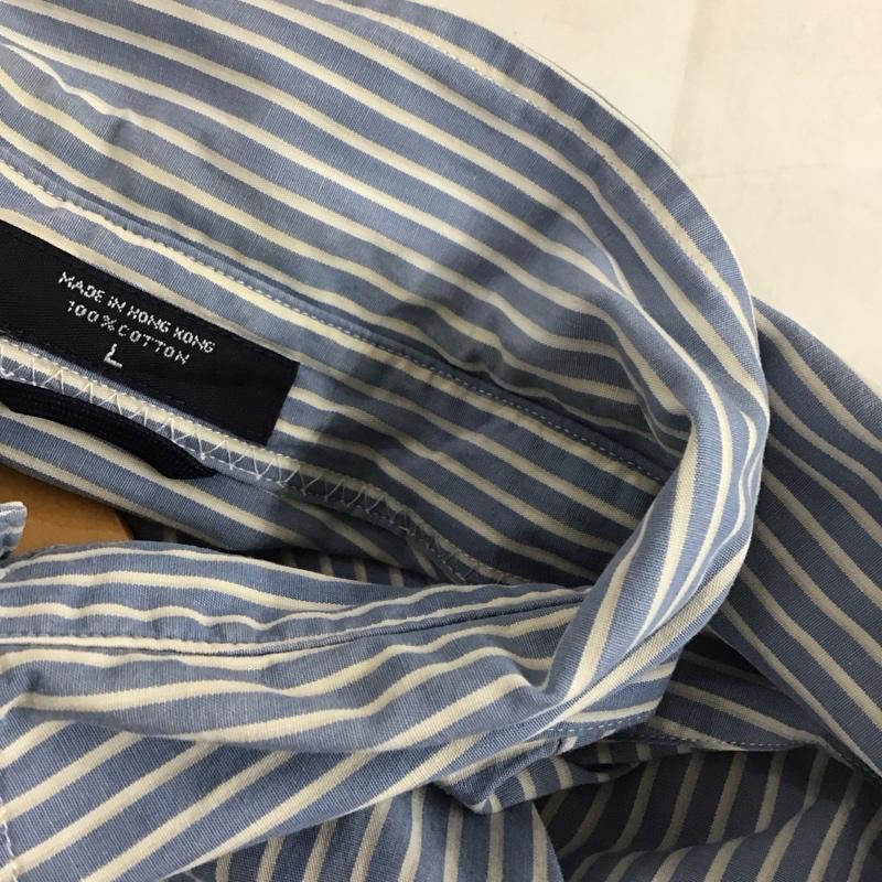 ノーティカ NAUTICA シャツ、ブラウス 半袖 半袖シャツ ストライプシャツ ボタンダウンシャツ L ストライプ 水色 / ライトブルー /  メンズ USED 古着 中古 10133129